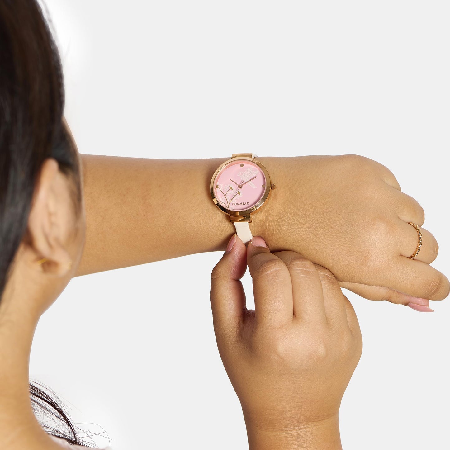 TEAL BY CHUMBAK ,Beach Afternoon Watch Ivory Wristwatch,Stylish Fashion Watch for Casual/Work,Gifts for Women/Girls/Ladies,Elegant Watches for Women