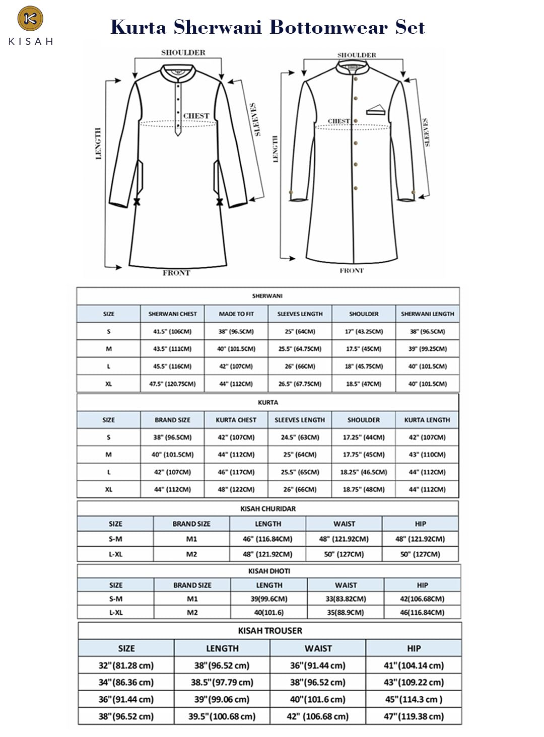 KISAH Men's Ethnic Wear Silk Blend Woven Design Regular Fit Multi Kurta Indo Western Sherwani Set