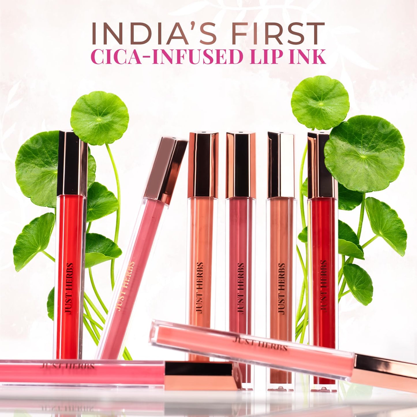 Just Herbs Lip Ink Lipstick Cica Infused Transfer Proof Long Lasting Plant Powered Lipstick for Women 2 ml (Santa's List)