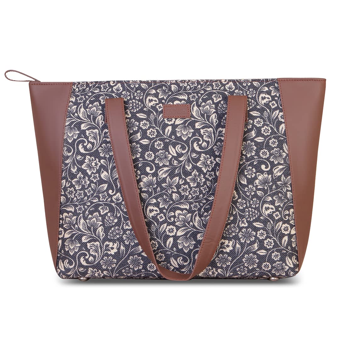 ZOUK Women's Handcrafted Floral Side Tote Bag and Handbag for Office and College