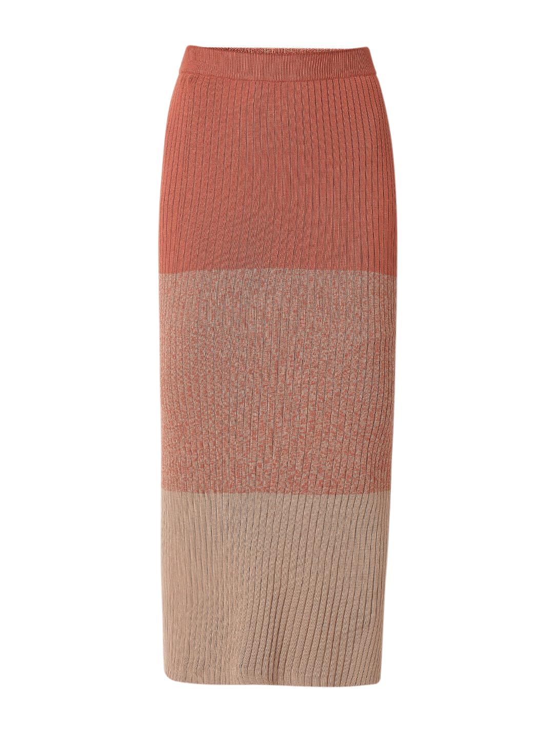 VERO MODA Women's Straight Fit High-Rise Beige Skirt