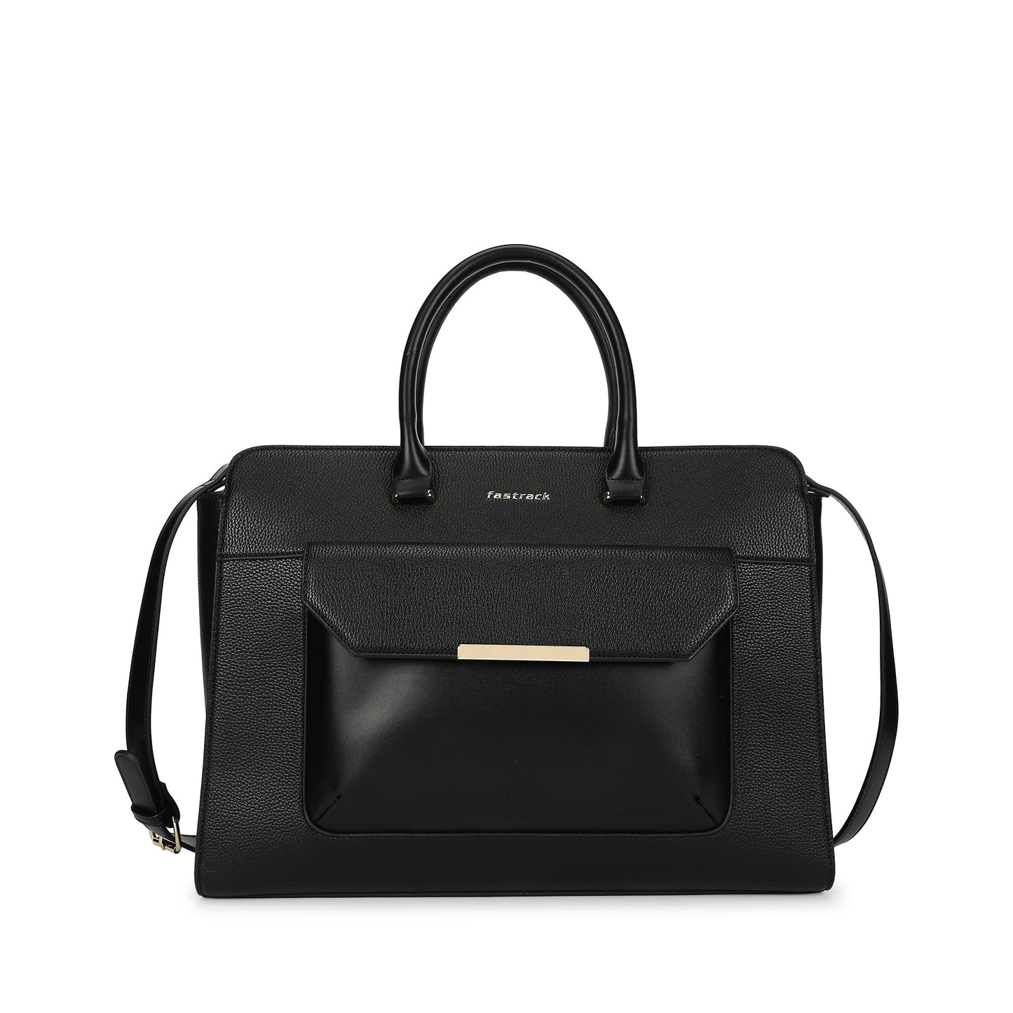 Fastrack PowerPlay laptop Tote | Women’s Faux-Leather laptop Tote Bag | 15'' Padded Laptop Section, Center Zip Compartment & External Quick-Access Pockets