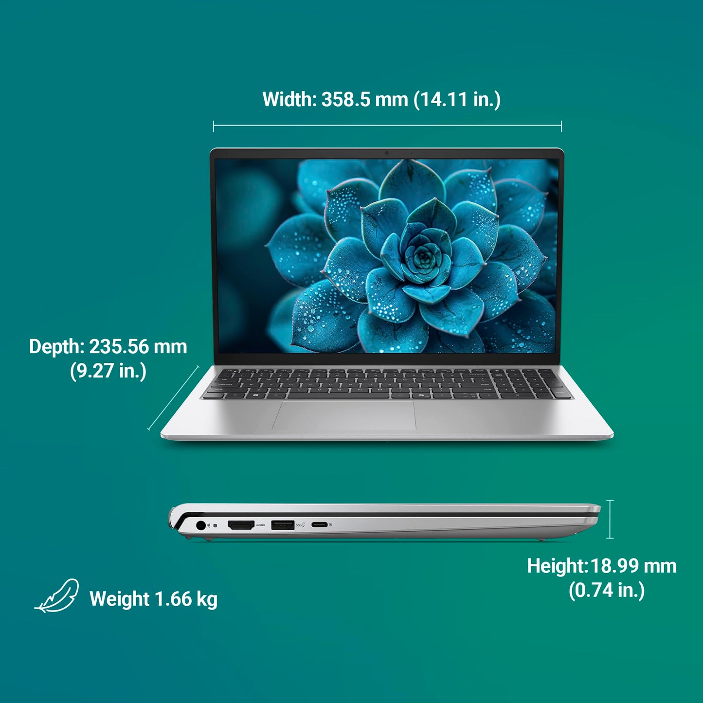 Dell 15 Ai Powered Laptop, Intel Core Ultra 7 255H, 16GB DDR5 RAM, 512GB SSD, 15.6" FHD Anti-Glare Display, Intel Arc Graphics, Backlit Keyboard, Dedicated Copilot Key, Silver, Win11 Home + MSO H&S'24