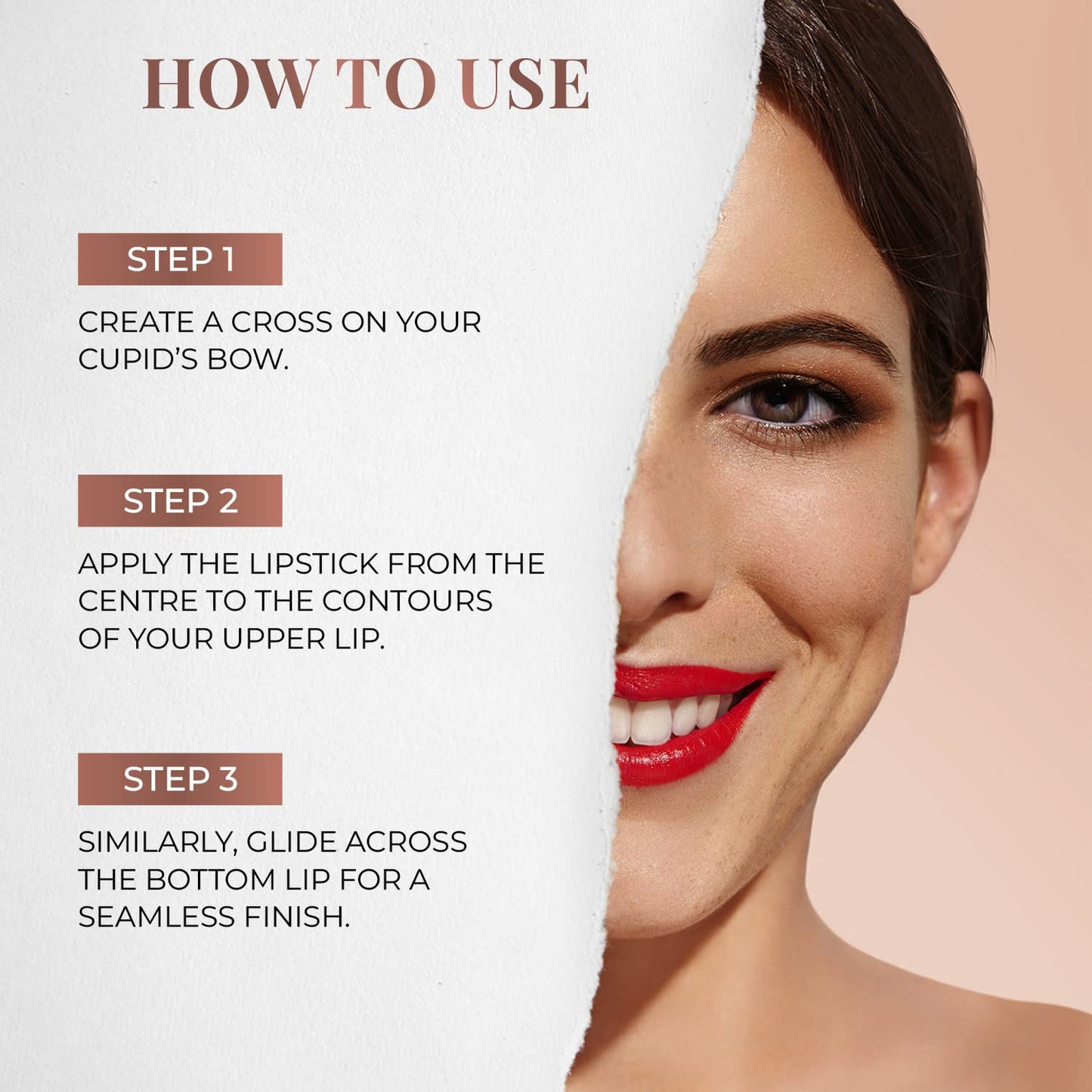 Just Herbs Ayurvedic Creamy Matte Lipstick For Moisturized Lips - Parabens & Chemical Free 06 Burnt Red (Half - Size) 1.8gm