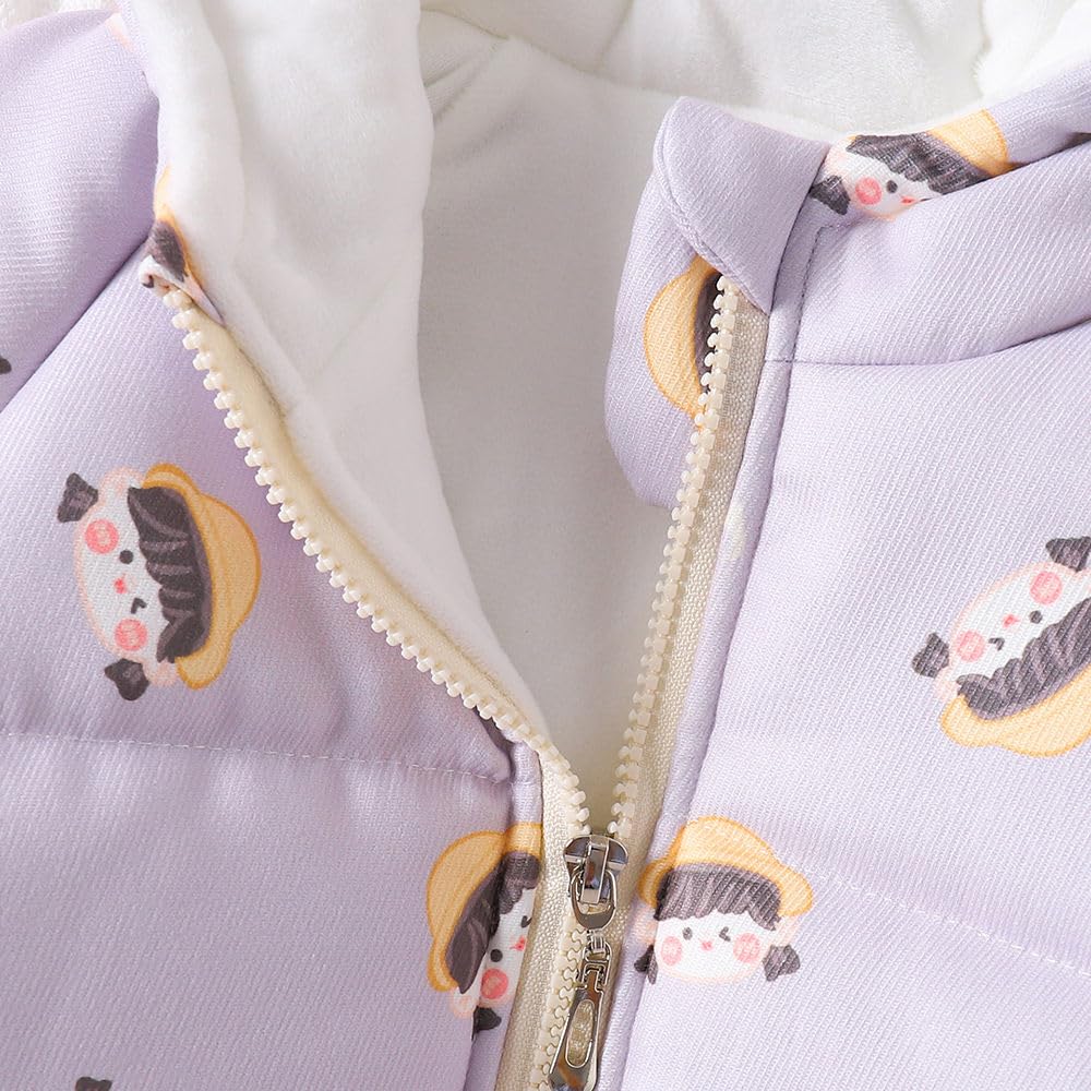 Hopscotch Baby Girls Polyester Waist Length Jackets in Lilac Color For Ages (12-18 Months)