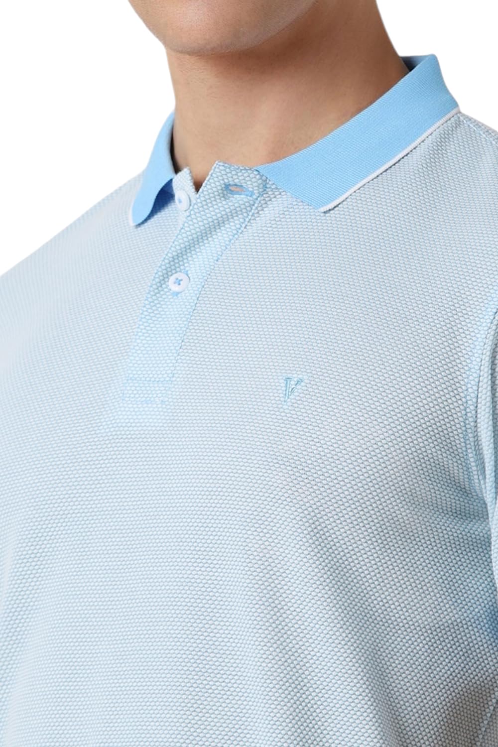 Van Heusen Men's Regular Fit T-Shirt (VSKPURGPN94136_Aqua XL)