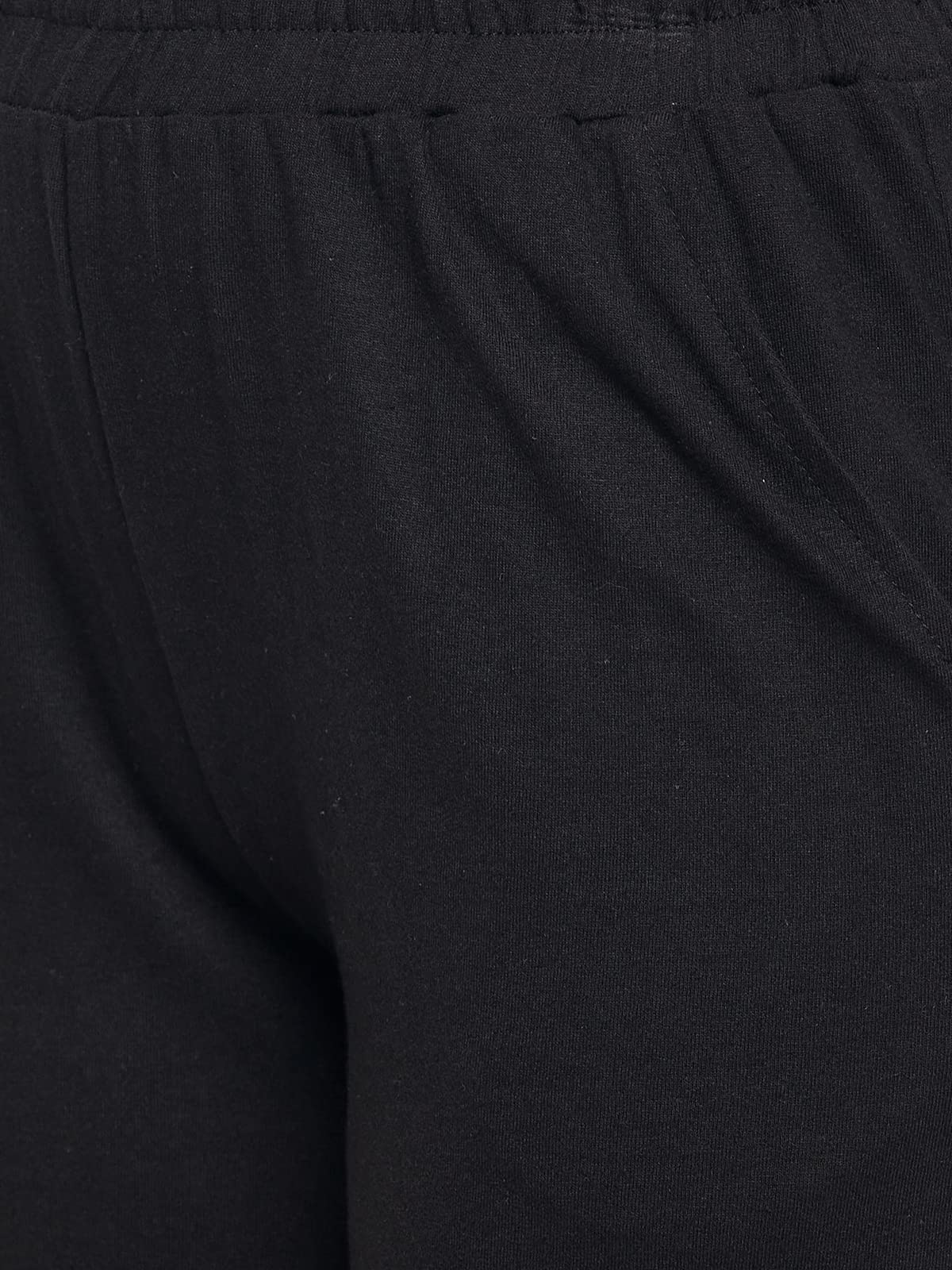 Clovia Women's Cotton Chic Basic Flared Capri with Pocket (LB0182P13_Black_XL)