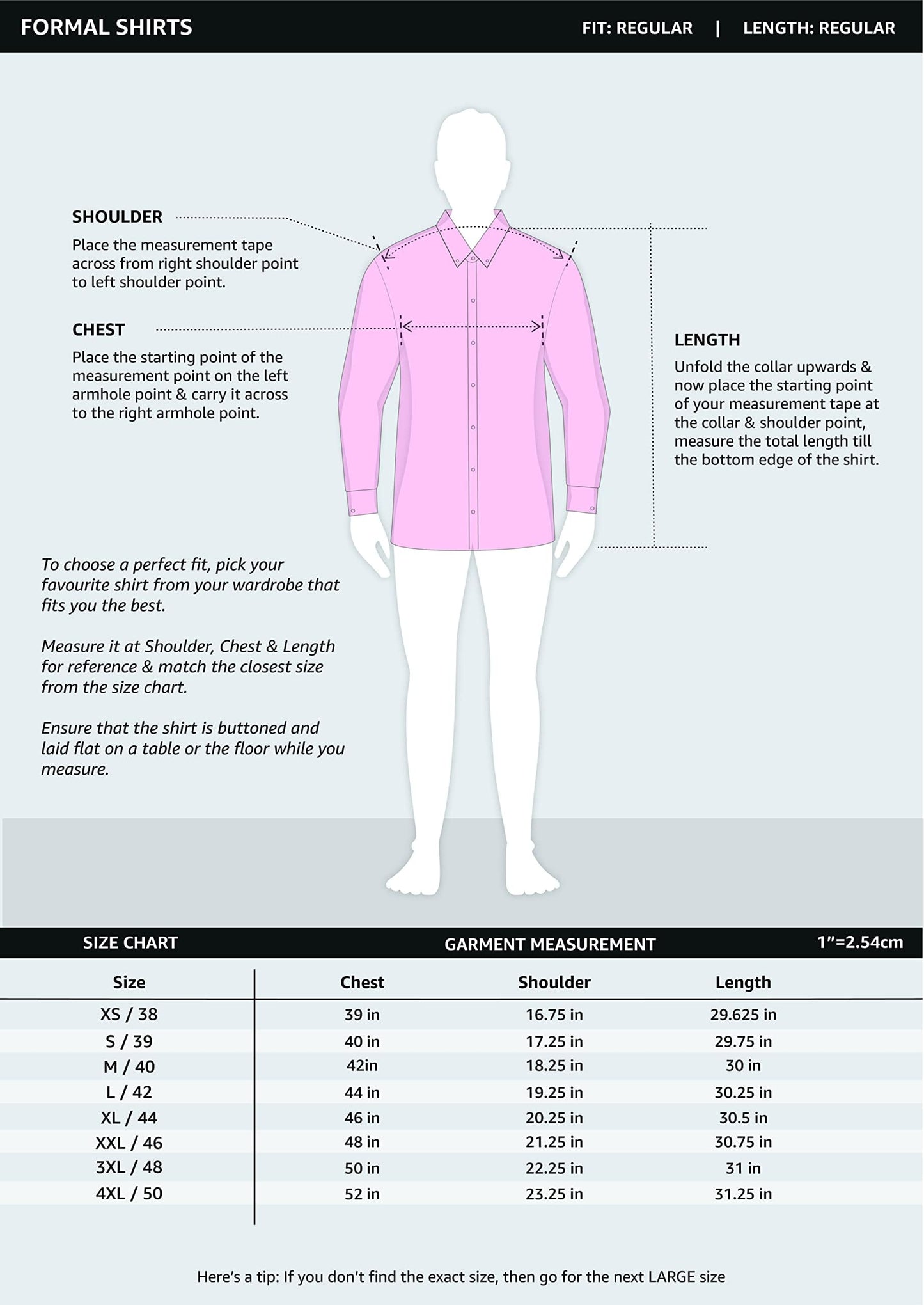 Amazon Brand - Symbol Men's Cotton Rich Formal Shirt | Plain | Full Sleeve - Regular Fit (Available in Plus Size) (Lilac_46)