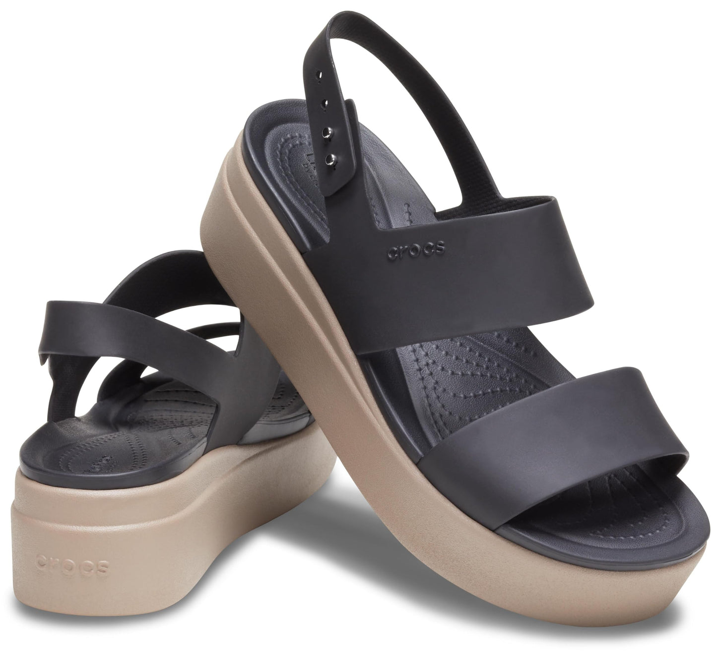crocs Women's Black/Mushroom Fashion Sandals - 4 UK (36.5 EU) (6 US) (206453-07H)-W6