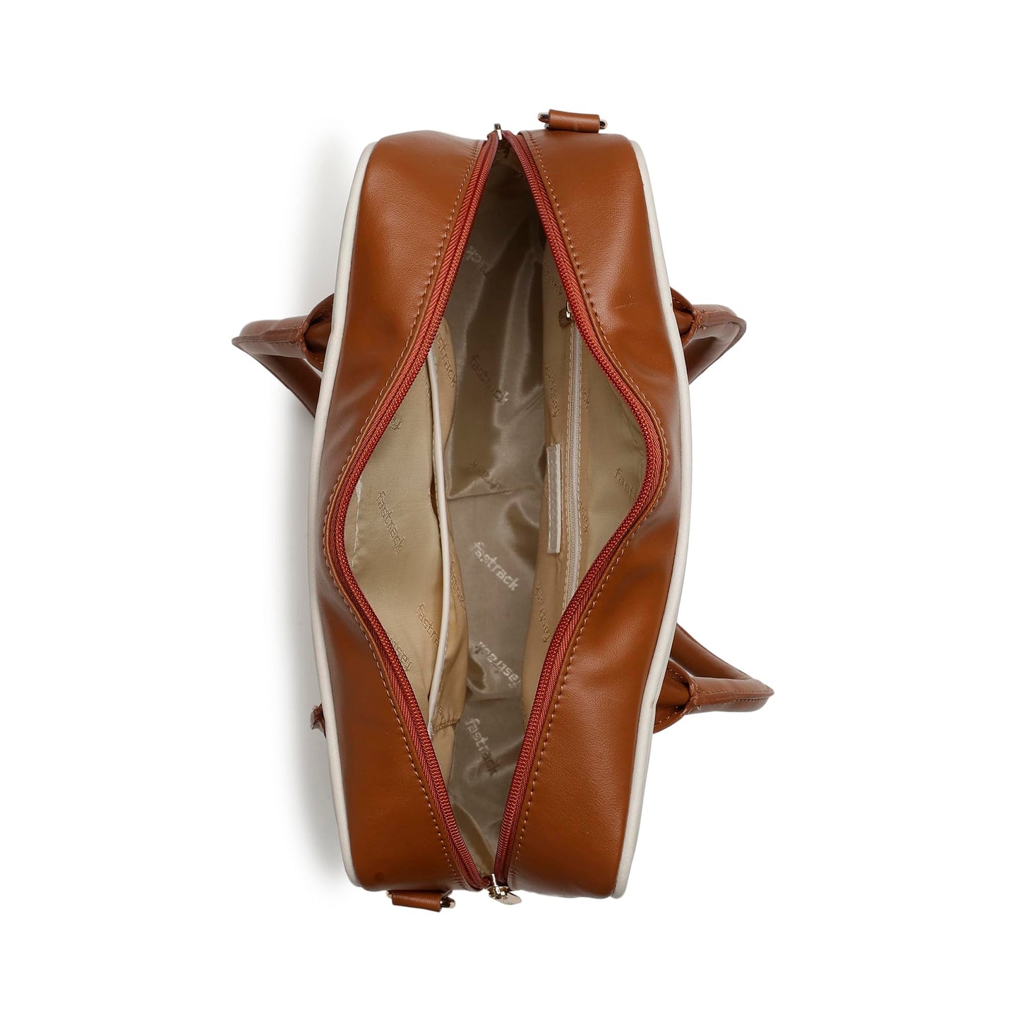 Fastrack Structured Satchel for Women | Stylish Satchel for Girls, Ladies, Women | Spacious Bag Made of Faux Leather (White)