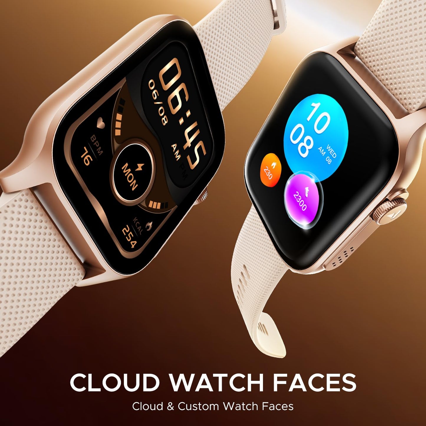 boAt New Launch Ultima Ember Smartwatch w/ 1.96” (4.97 cm) AMOLED Display, Personalized Fitness Nudges, Functional Crown, 100+ Sports Modes, Custom Watch Faces (Rose Gold)