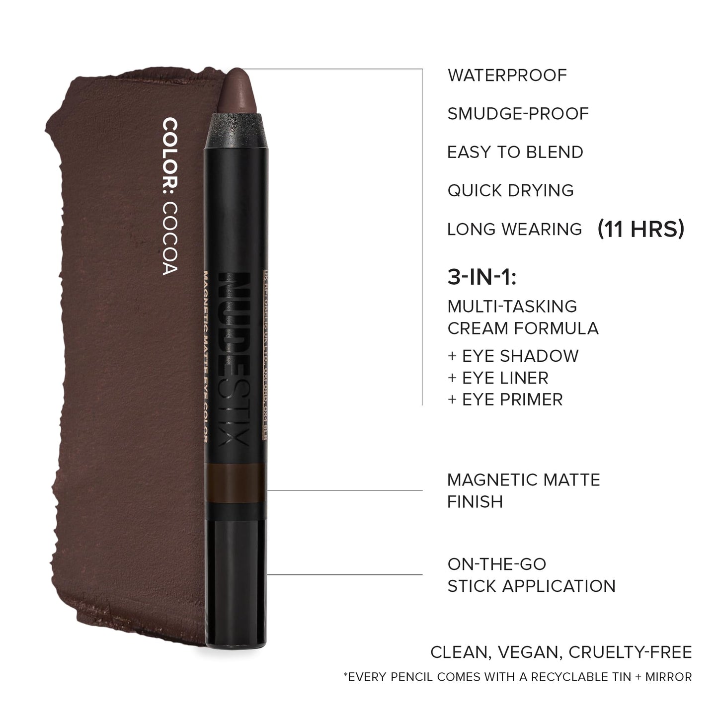 Nudestix Magnetic Matte Eye Color, 2.8gm (Pack of 1)