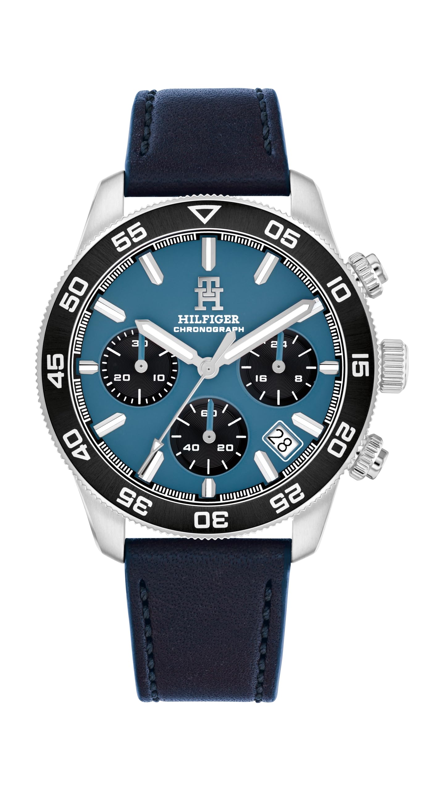 Tommy Hilfiger Th85 Quartz Analog with Blue Dial Blue Leather Strap Watch for Men - TH1792187W