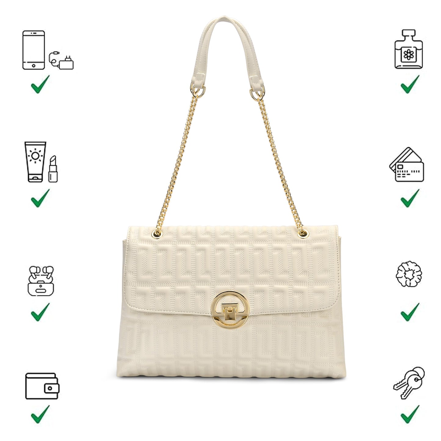 Lavie Luxe Women's Eden25 Large Solid Flap Satchel Handbag for Women | Satchel Bag for Work | Ladies purse | Stylish Shoulder Bag | Ladies Gift