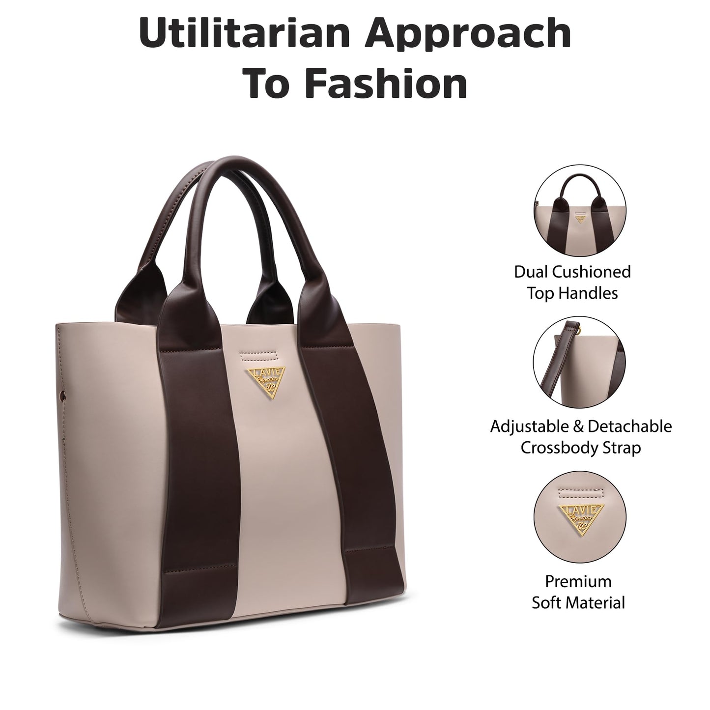 Lavie Signature Women's Savannah 3C Tote Handbag for Women | Tote Bag for Work | Ladies purse | Stylish Shoulder Bag | Gift for Women