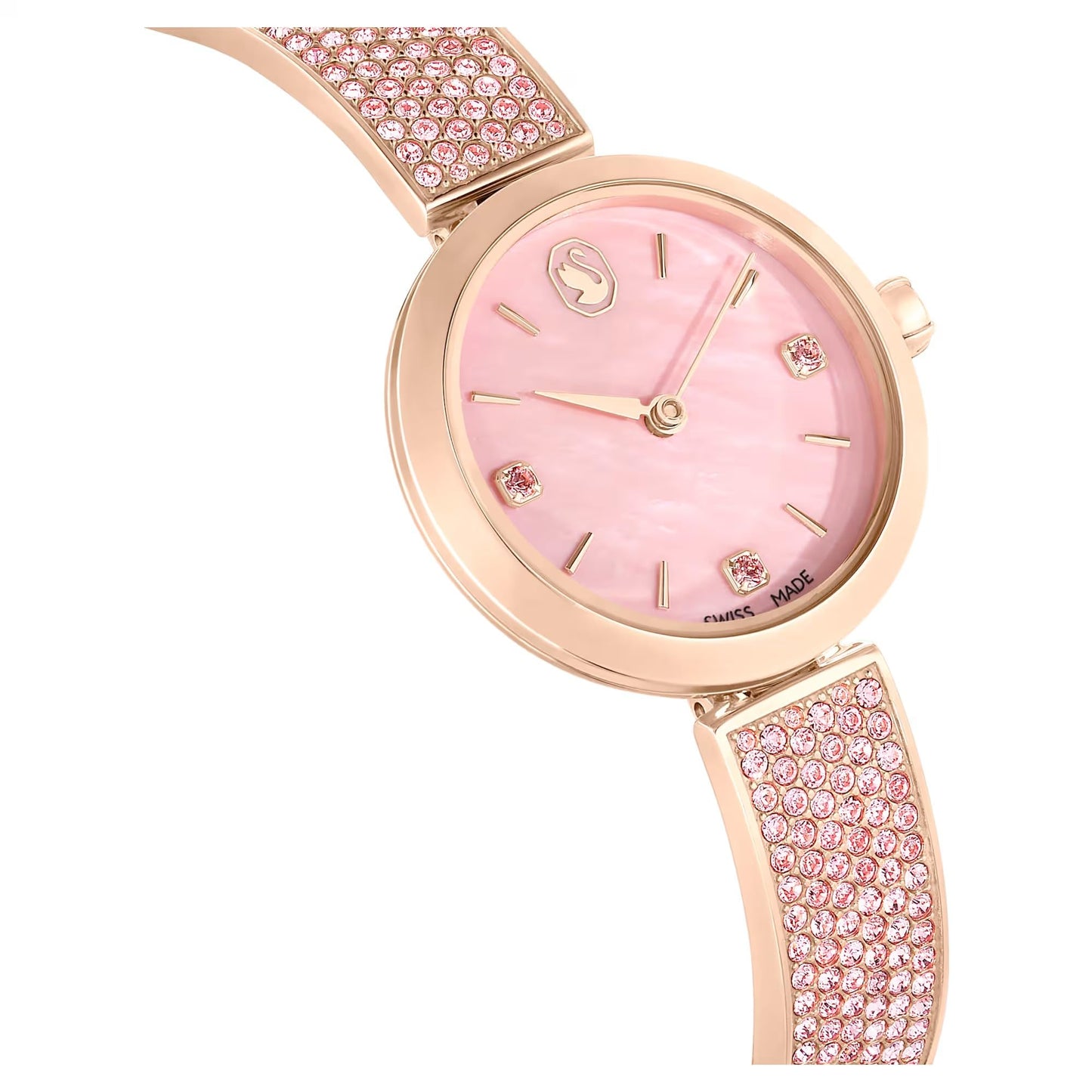 Swarovski Illumina Watch Swiss Made, Crystal Bracelet, Pink, Rose Gold-Tone Finish 5678756