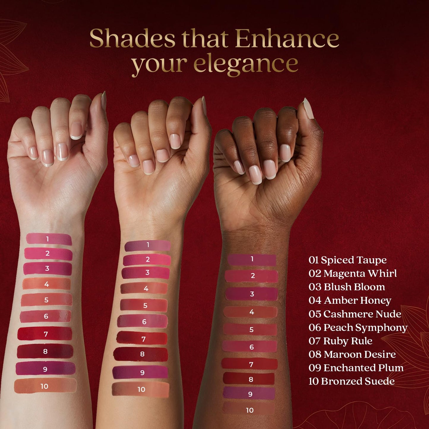 Just Herbs Luxe Dream Muse Mousse Liquid Lipstick | Luxury Makeup | Velvet Matte | Long Lasting & Transferproof Formula | Ayurvedic Lipstick – 3.5 ml (08 MAROON DESIRE)
