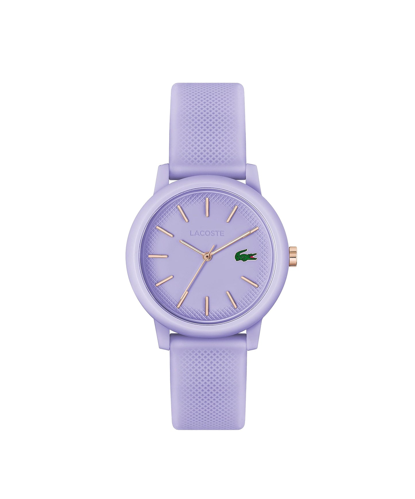 Lacoste 12.12 Women's Classic Water Resistant Quartz Watch, Lilac, Minimalist