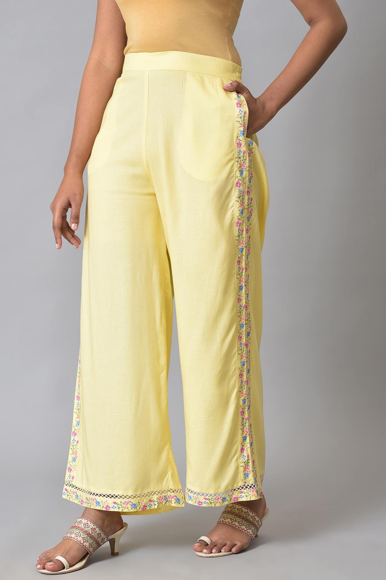 W Strechable Parallel Pants for Women | Trousers for Women | W for Woman