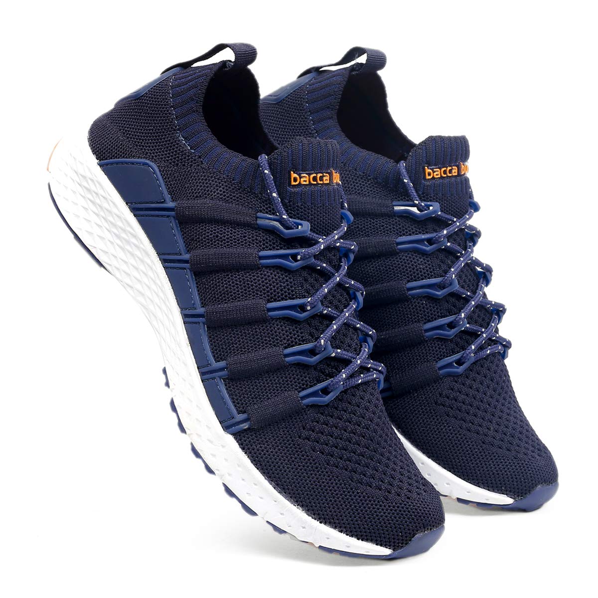Bacca Bucci® Men's Stella Comfortable Running Shoes with Adaptive Smart Cushioning 5 in 1 Uni-Moulding Technology Professional Non Slip Sneakers - Blue, Size UK6