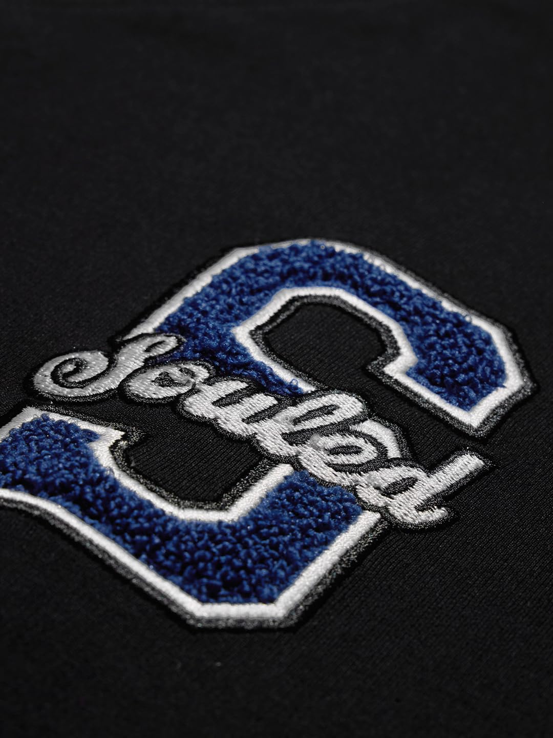 The Souled Store Varsity T-Shirt: Blue Blaze Oversized T-Shirt for Men Boys Cotton Casual Half Sleeves Baggy Loose Fit Drop Shoulder Round Neck