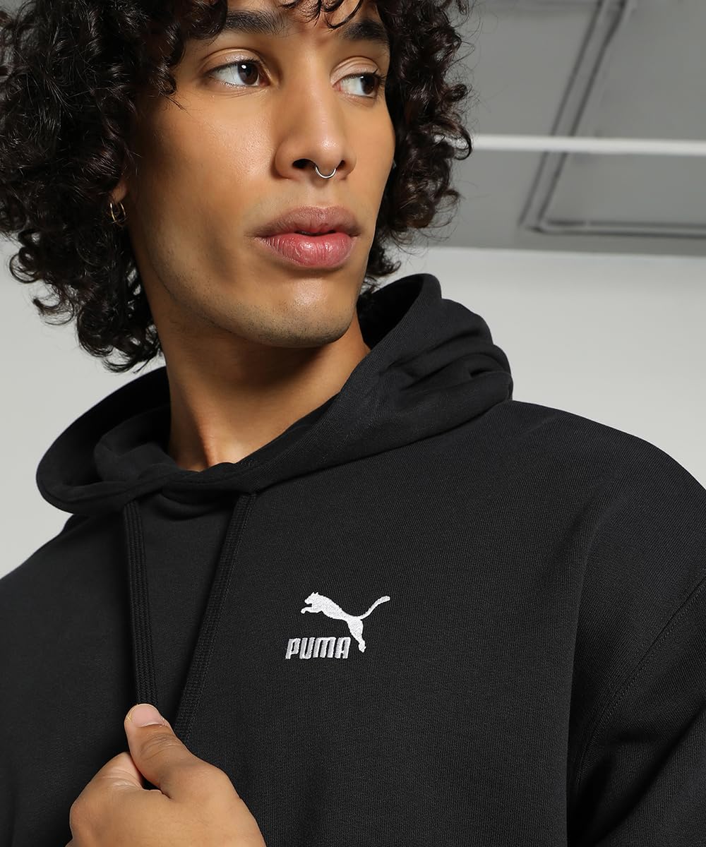 Puma Unisex-Adult Regular Fit Cotton Hooded Neck Sweatshirt (624241_Black