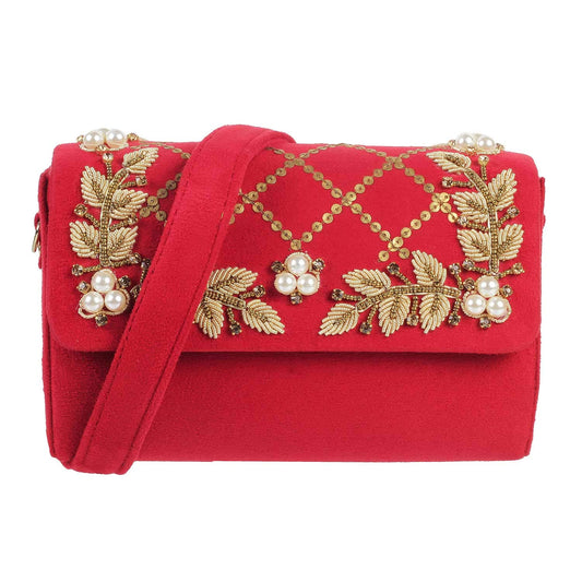 Mochi Womens Synthetic Red Sling (One Size)