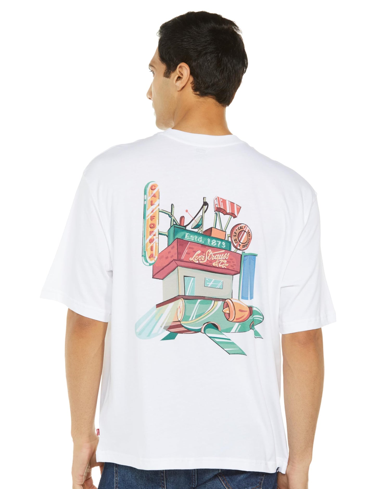 Levi's Men's Cotton Loose Fit T-Shirt (A7900-0010_White, Medium