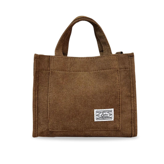 Kraptick Canvas Tote Bags – Stylish Shoulder Tote Bag Everyday Use For Women Reusable Compact Tote Bag Perfect as a Grocery, Shopping Bags for Grocery (Plain Brown)