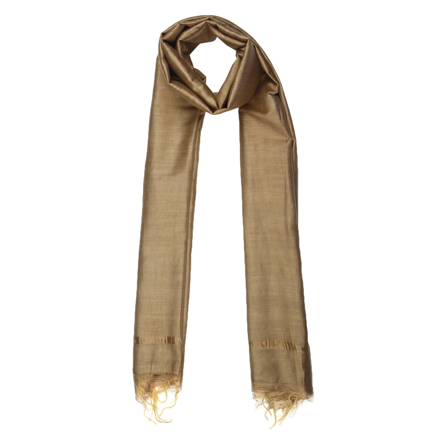 DUPATTA BAZAAR Women's Gold Silk Dupatta