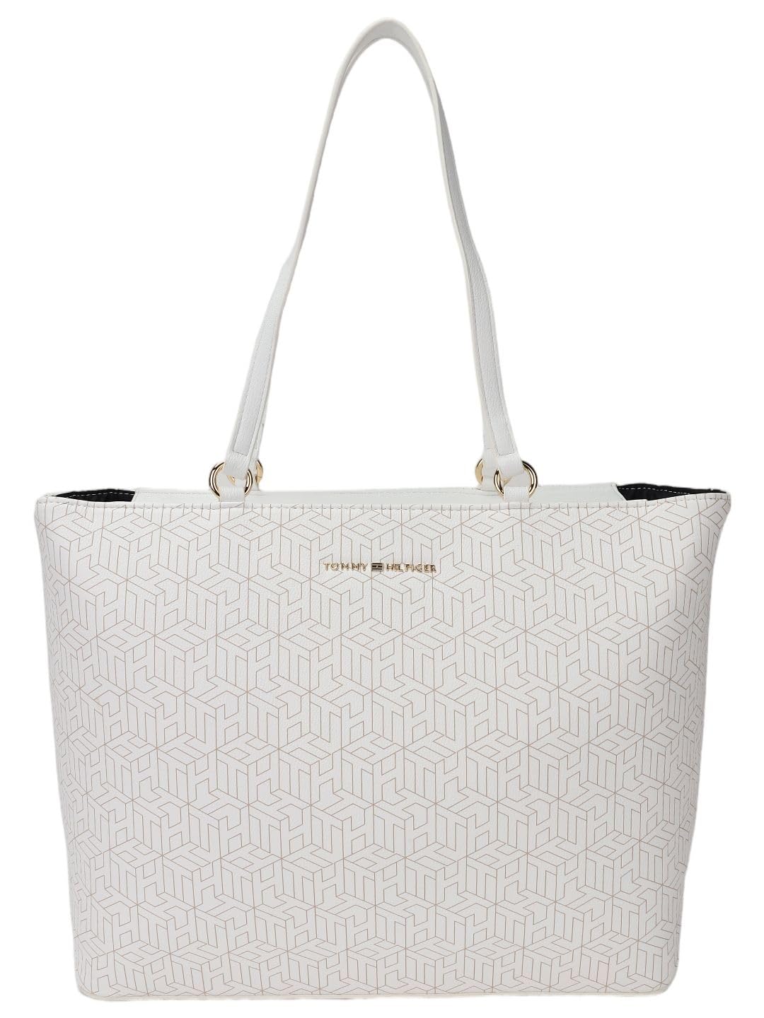 Tommy Hilfiger Logo Beige Pu Tote Bag