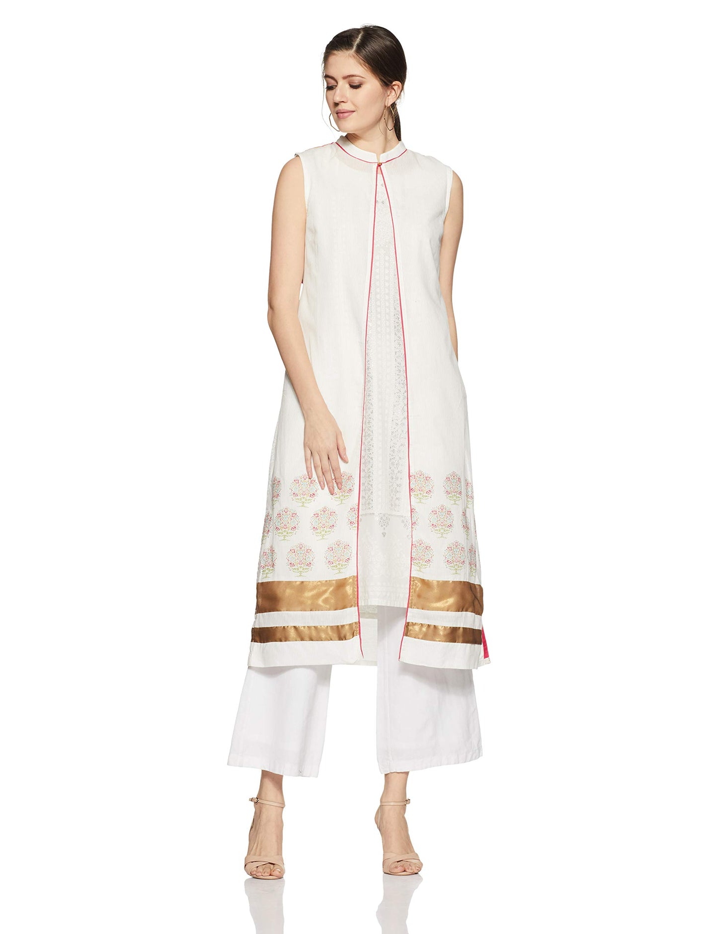 W for Woman Women's Cape Gilet (16AU32556-58483_White_12)