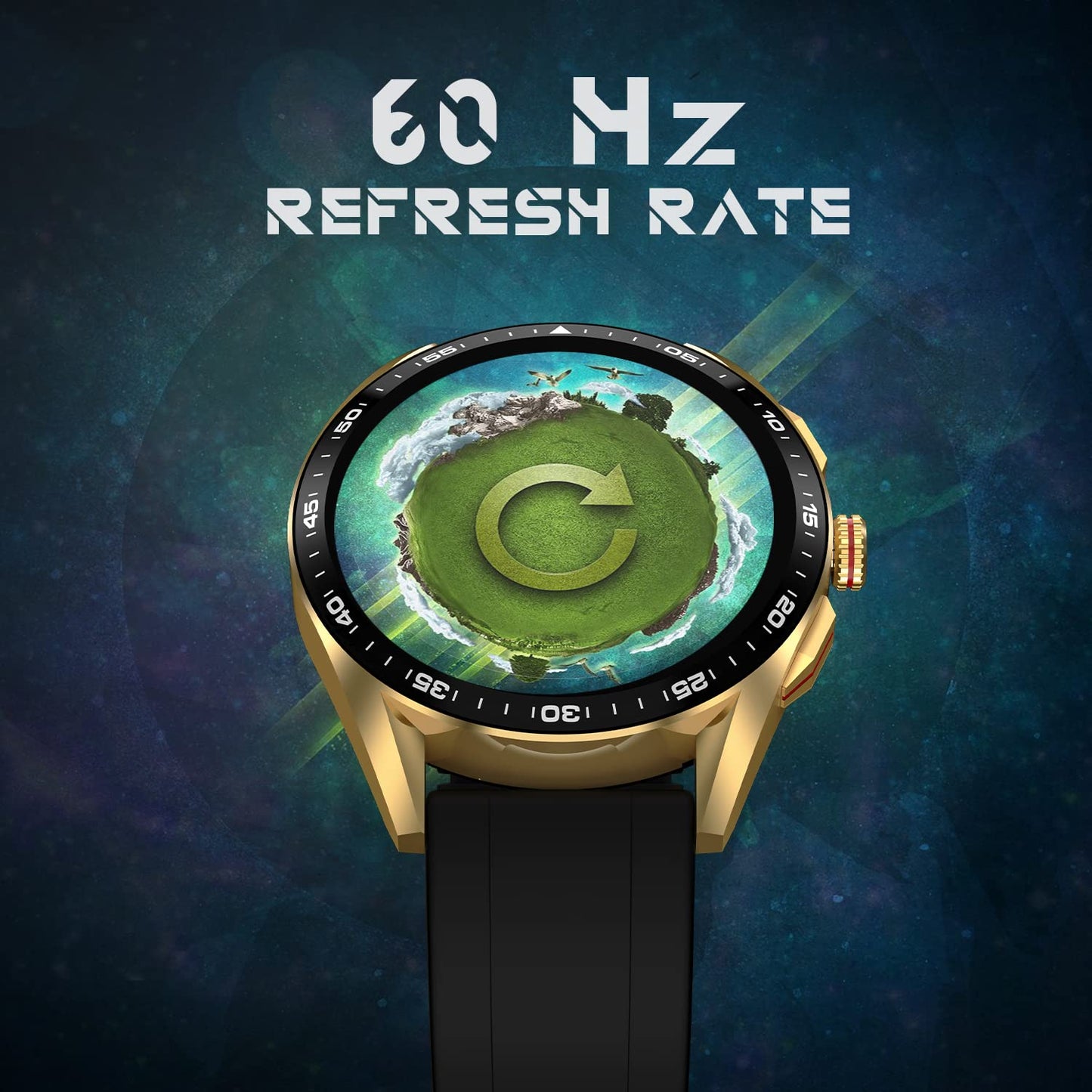 Fire-Boltt Invincible Plus 1.43" AMOLED Display Smartwatch with Bluetooth Calling, TWS Connection, 300+ Sports Modes, 110 in-Built Watch Faces, 4GB Storage & AI Voice Assistant (Gold Black)