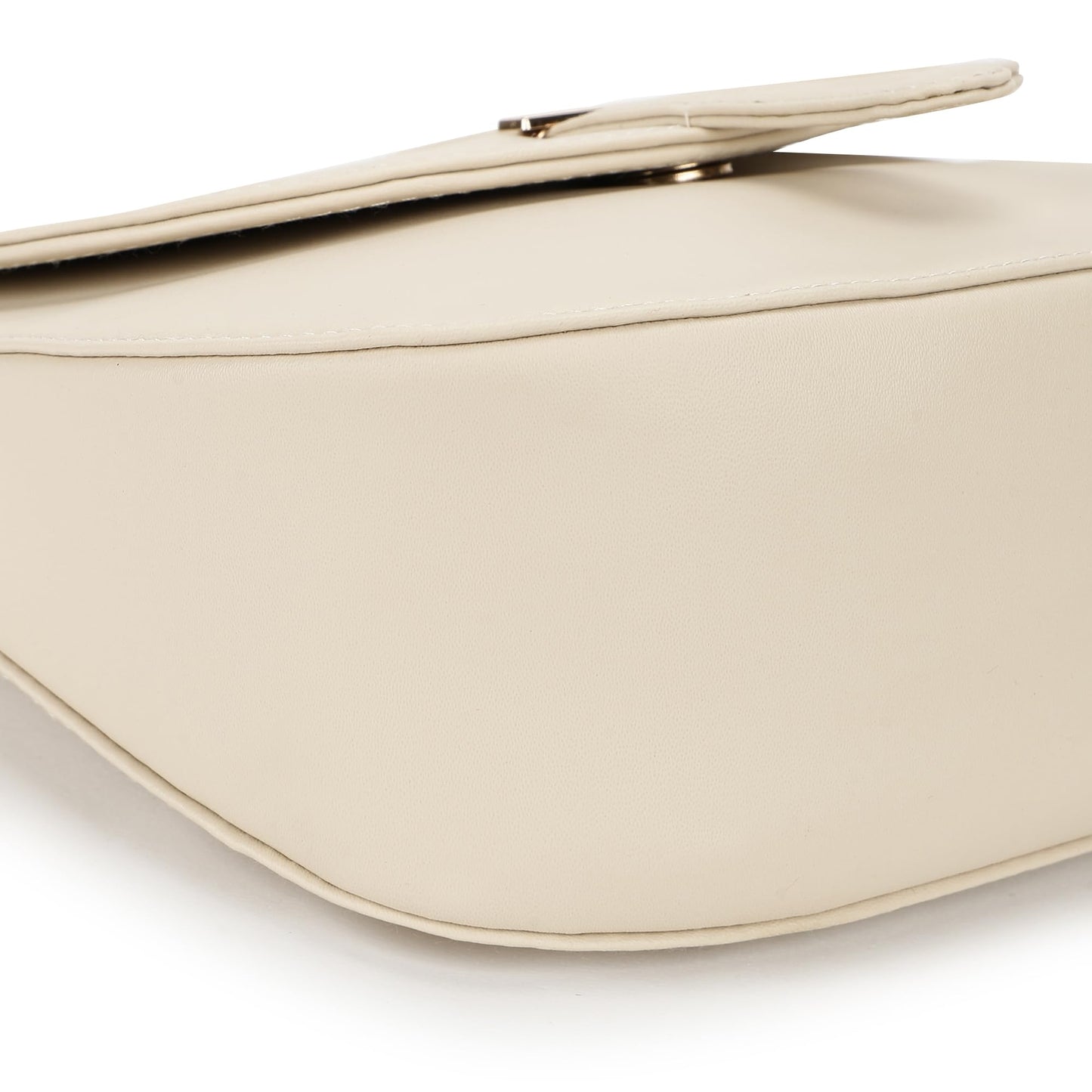 Fastrack Women's Adjustable Sling Bag with Flap and Magnetic Button Closure | Inner Zip and Slip Pockets | Stylish Everyday Sling | Trendy Women's Handbags, Off White