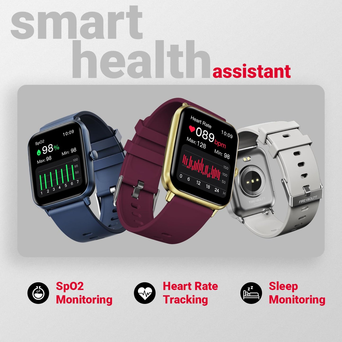 Fire-Boltt Ninja Call Pro Plus Bluetooth Calling Smart Watch, 1.83″ HD Display, AI Voice Assistant, 120+ Sports Modes, IP67 Waterproof, SpO2 & Heart Rate Monitor Smartwatch for Men & Women - Wine