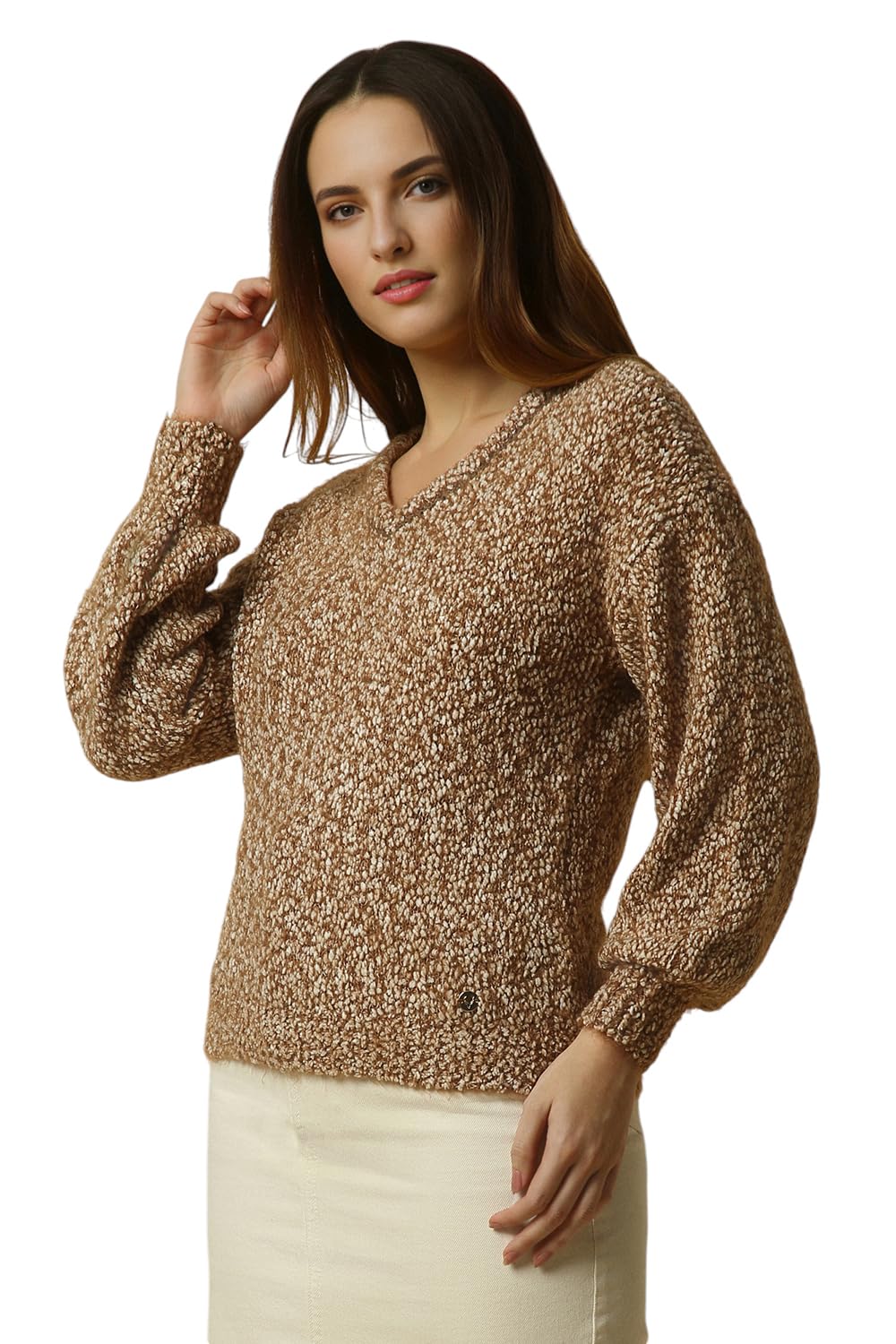Allen Solly Women's Polyester Blend Casual Sweater