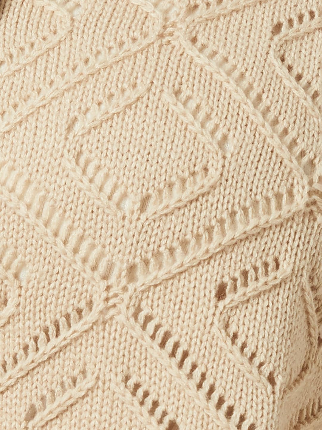 Max Women Knit Cardigan (Beige_XL)