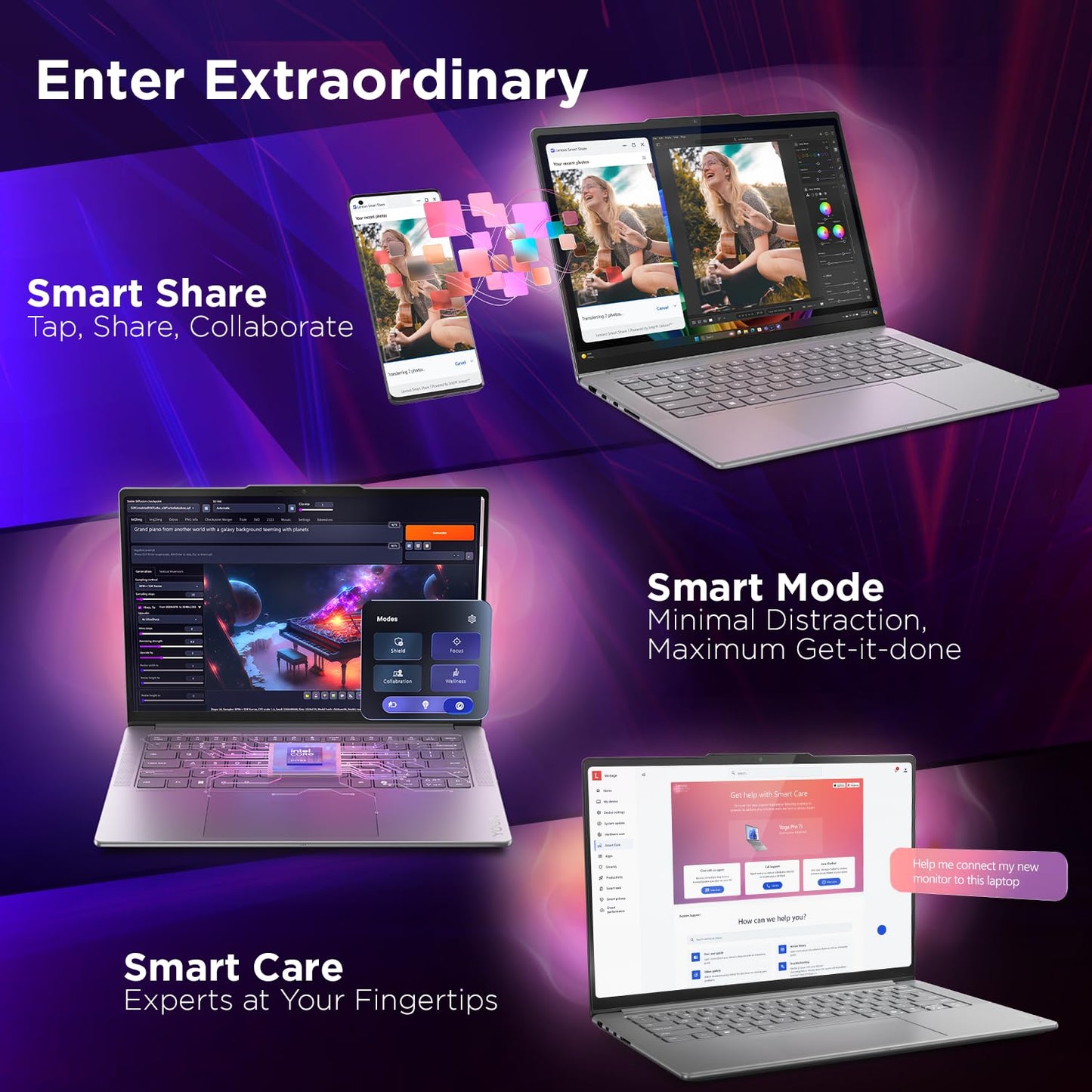 Lenovo Yoga Pro 7 Aura Edition, Intel Evo Core Ultra 9 285H, 32GB RAM, 1TB SSD, 3K OLED, Copilot+ PC, 14.5"/36.8cm, Touchscreen, Win 11, Office 24, AI Now, Grey, 1.5Kg, 83KF001LIN, AI Powered Laptop