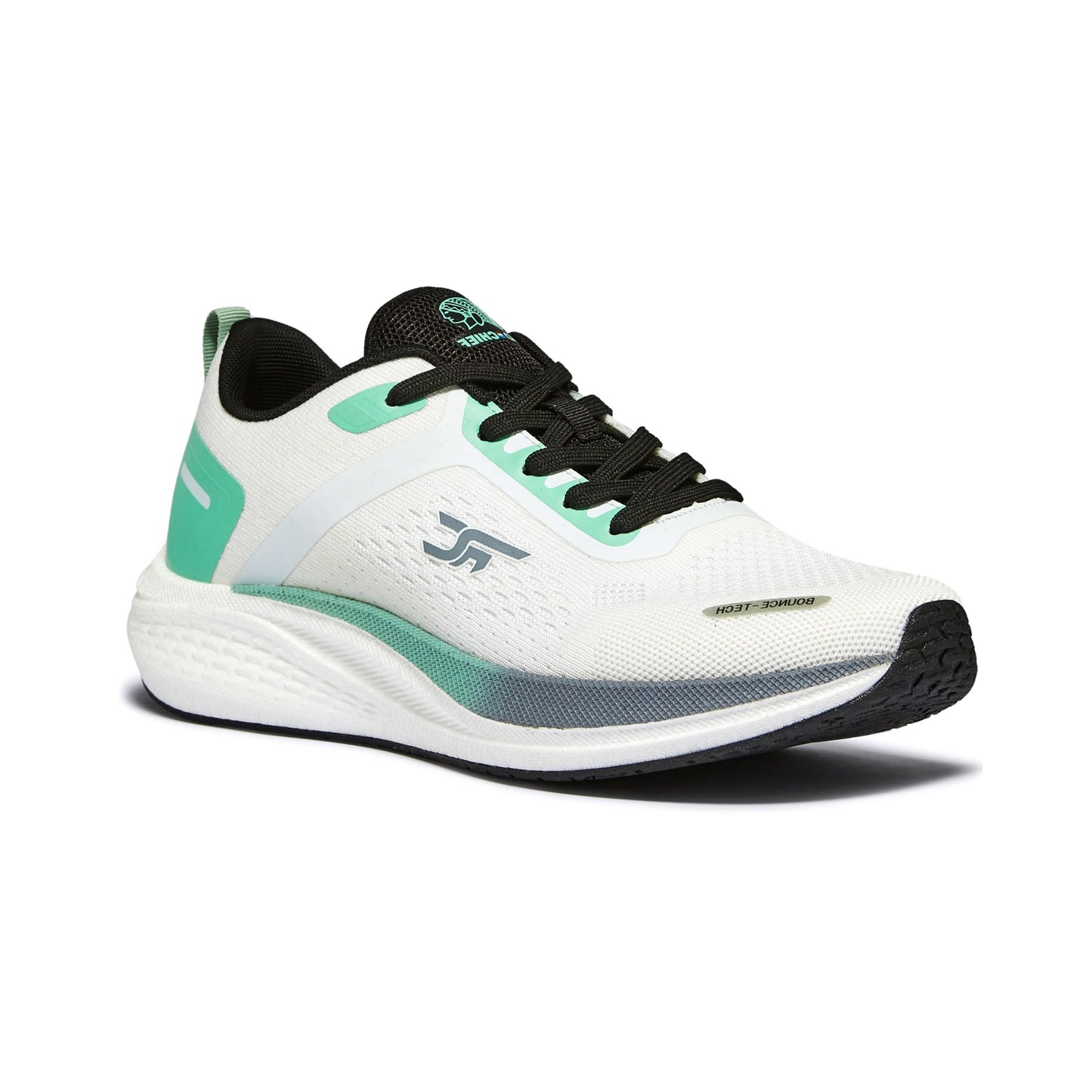 Red Chief Sports Running Shoes for Men & Boys | Stylish Lace-Up Outdoor Shoes | Lightweight Walking-Style Runners | Comfortable Athletic White-Pl.Green | Size-6 | R1710 F055A