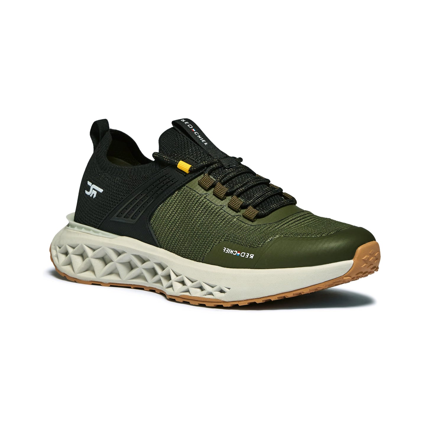 Red Chief Sports Walking Shoes for Men & Boys | Stylish Lightweight Lace-Up Casual Shoes Trendy Outdoor Comfortable Walking Footwear | Black-Olive | Size-7 | W7014 F022