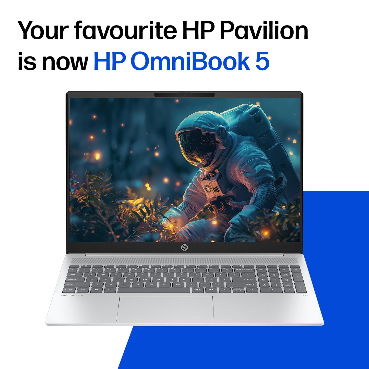 HP Omnibook 5, AMD Ryzen AI 5 340 (16GB LPDDR5x, 1TB SSD), 2k (1920 x 1200), Touch, Anti-Glare, 16''/40.6cm, Win11, M365* Office24, Silver, 1.79kg, ag1045au, FHD Camera, Backlit Laptop