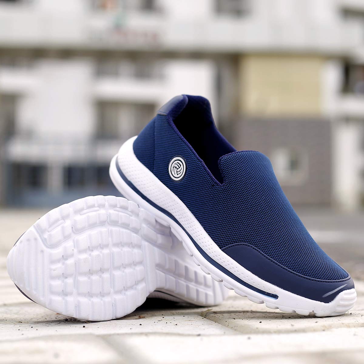 Bacca Bucci® Performance Men's Athletic Walking Comfortable Lightweight Incredible Walking Shoes for Men- Blue, Size UK12