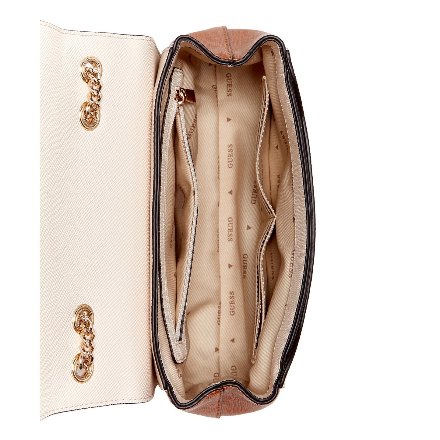 Guess Women's Cognac Multi Solid Crossbody Bag| Ladies Purse Handbags | Gift For Ladies