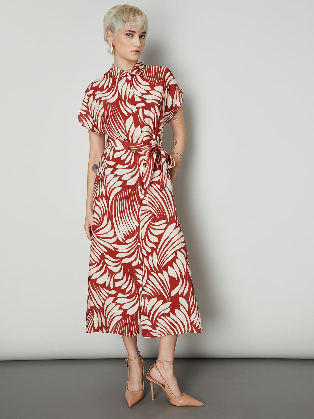 Max Women's Rayon A-Line Below The Knee Dress