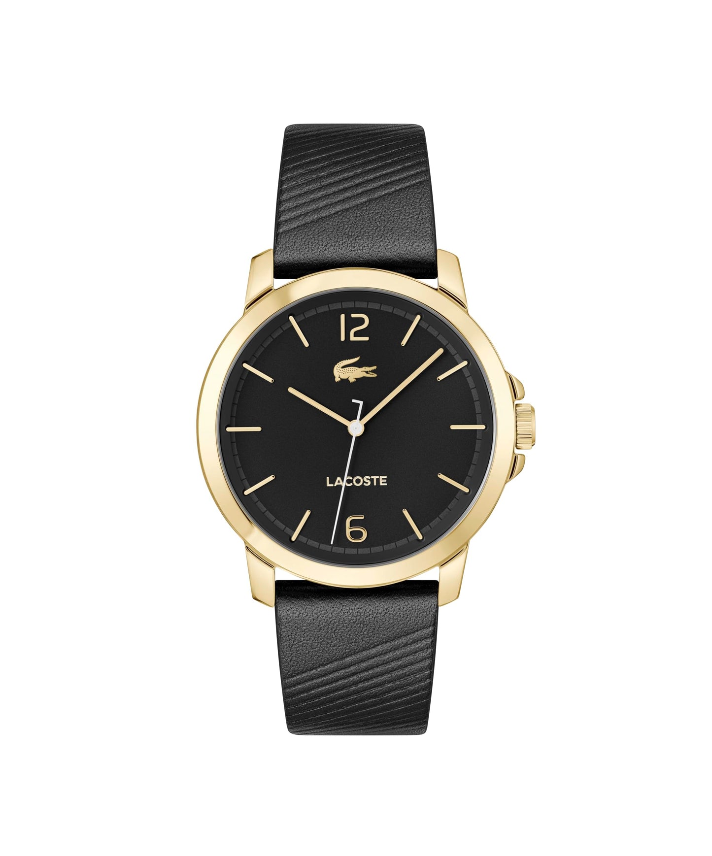 Lacoste Ottawa Qtz Basic Black Round Dial Men's Watch|Leather Material|Multi Color Band - 2011276