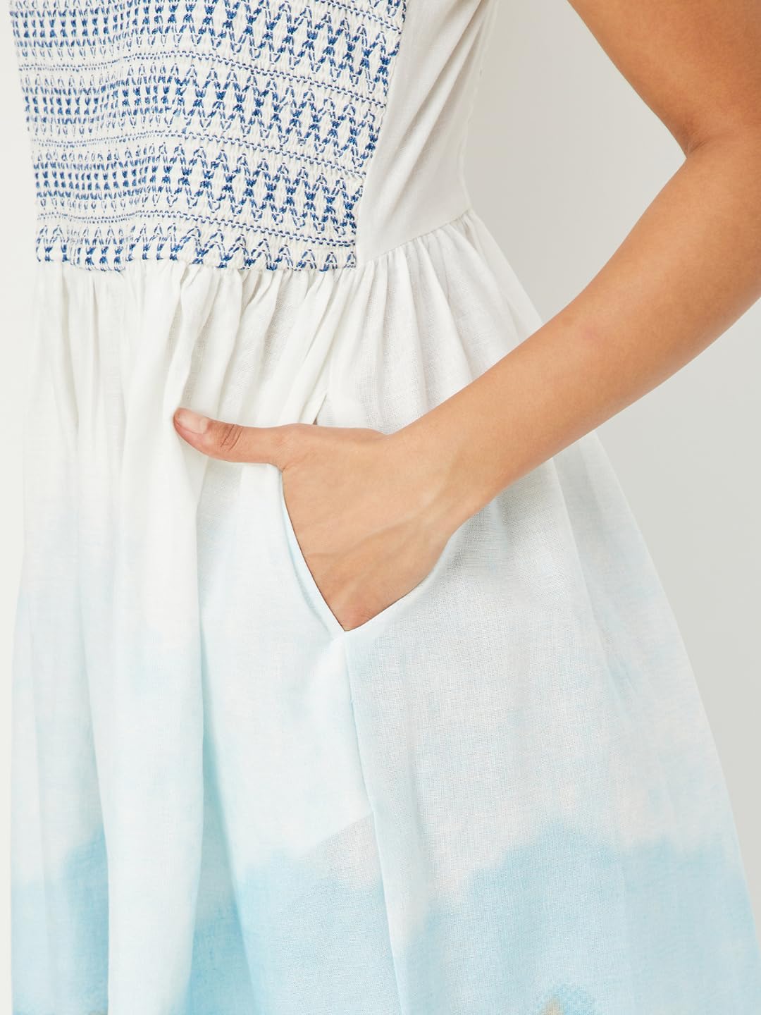 Max Women's Cotton A-Line Below The Knee Dress