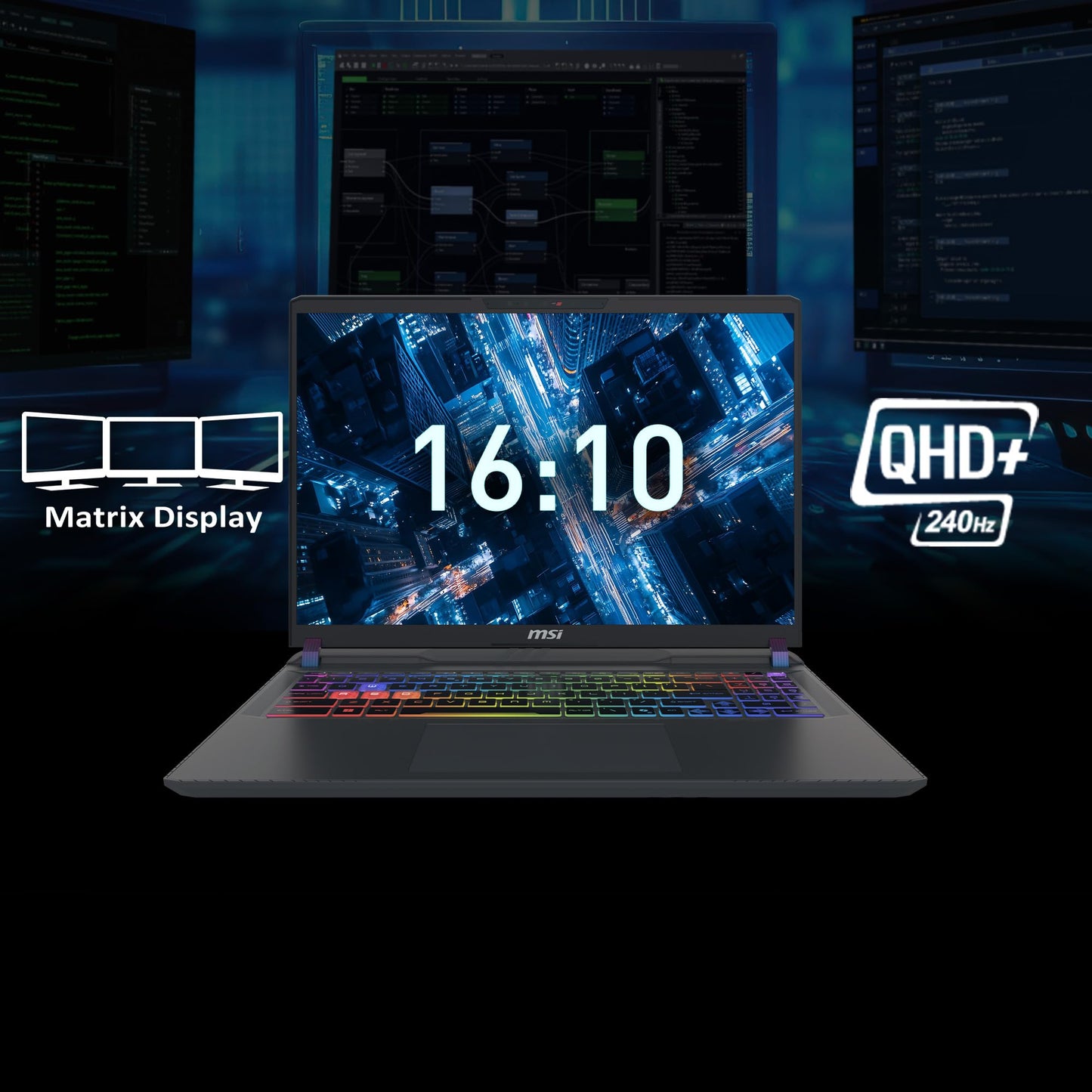 MSI Vector 17, Intel Series 2 Core Ultra 9 275HX, 43cm QHD+ 240Hz Gaming Laptop (32GB/2TB NVMe SSD/Windows 11 Home/NVIDIA GeForce RTX 5070 Ti, GDDR7 12GB/Cosmos Gray/3Kg) A2XWHG-206IN