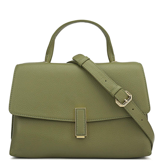 Da Milano Leather Satchel for Women - Green