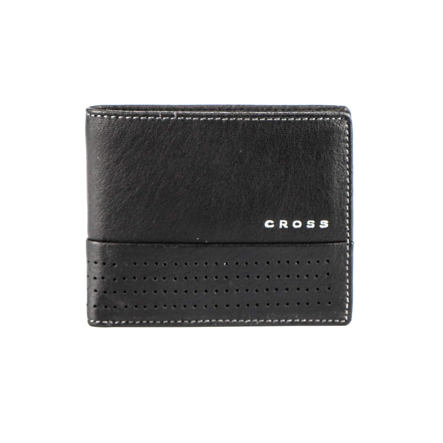 Cross Erie Men's Leather Bi Fold Coin Wallet -Black
