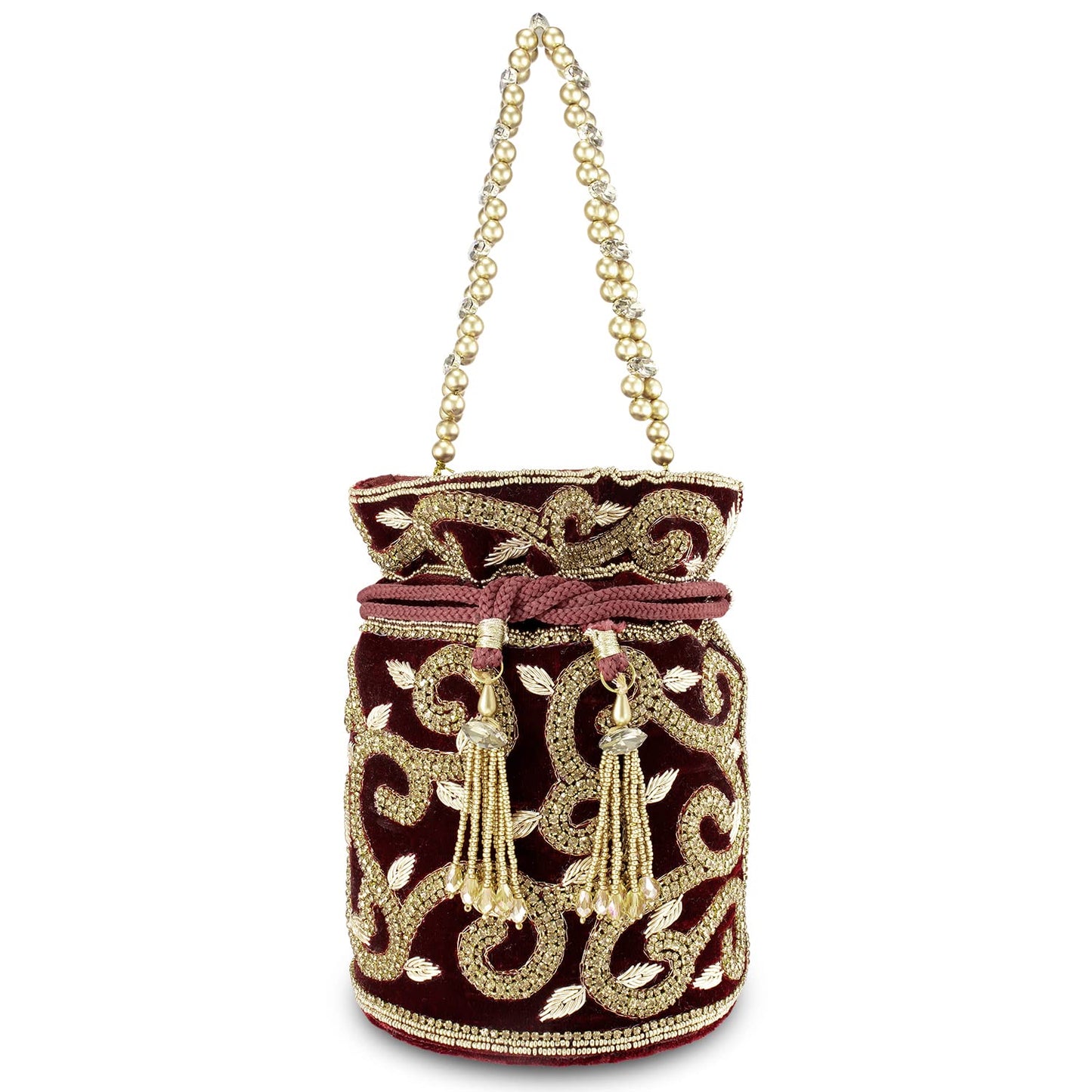 Peora Potli Bags for Women Evening Bag Clutch Ethnic Bride Purse with Drawstring (P64M)